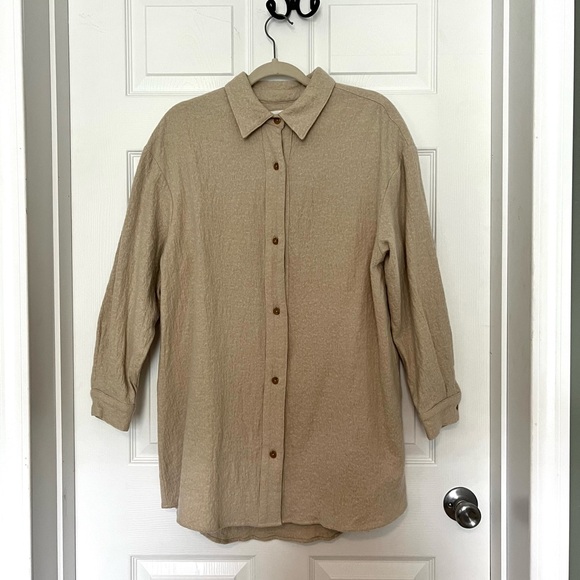 Atelier Delphine Oversized Overlay in Cream Washed Wool - Picture 3 of 7